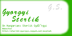 gyorgyi sterlik business card